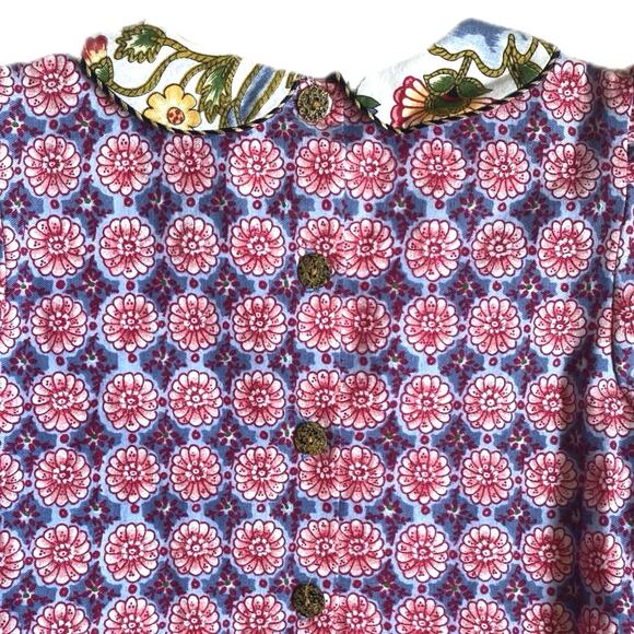 VTG‎ MOUSEFEATHERS Mixed Print Floral Dress Girls SZ 8 Puff Long Sleeve Prairie - Picture 5 of 11